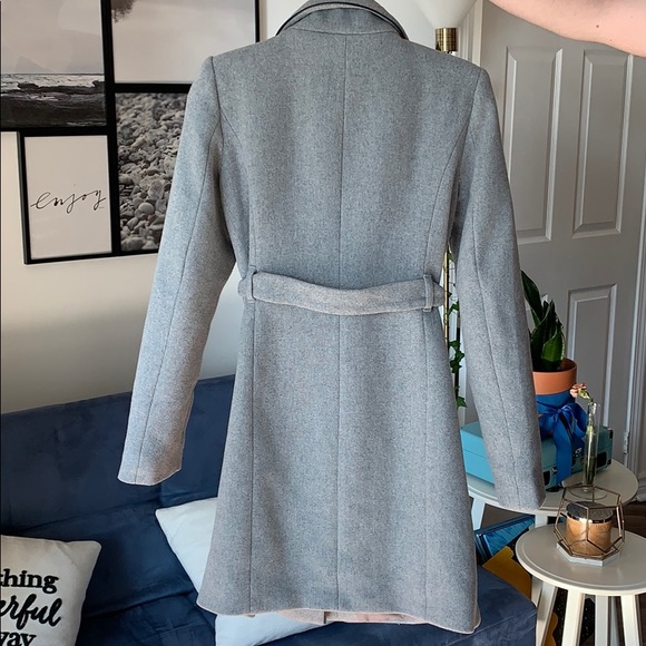 COPY - Vera Moda Bessy Wool Coat with Faux Leathe… - Picture 4 of 4